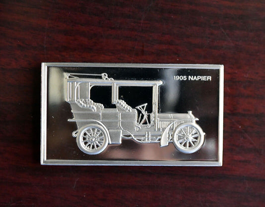 1905 Napier Centennial Car Ingot Collection Sterling Franklin Mint Bar
