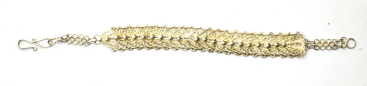 Sterling Silver Rocket Triangle Link Filigree Toggle Bracelet 14mm 7.25"