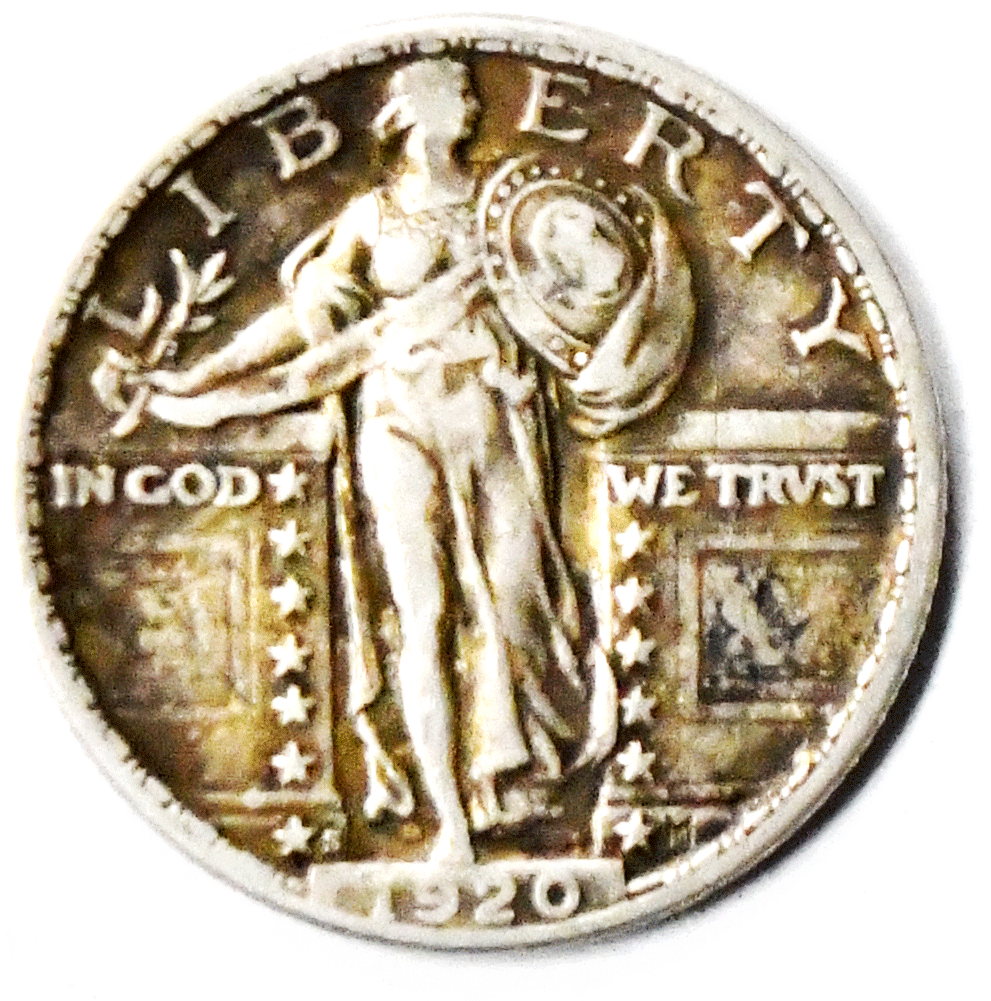 1920 S 25c Standing Liberty Silver Quarter San Francisco Twenty Five Cents