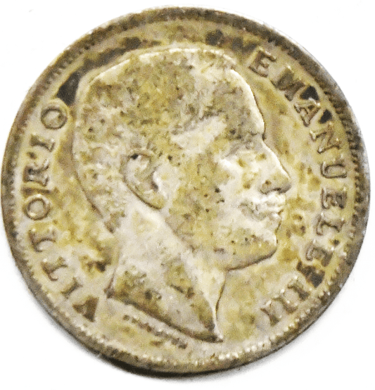 1901 R Italy Lira Silver Coin KM# 32