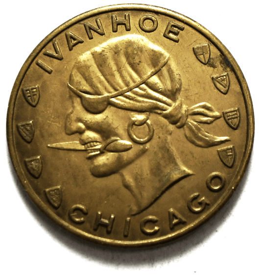 Ivanhoe Restaurant Pirate Loot Token Good For 50¢ Chicago 30mm
