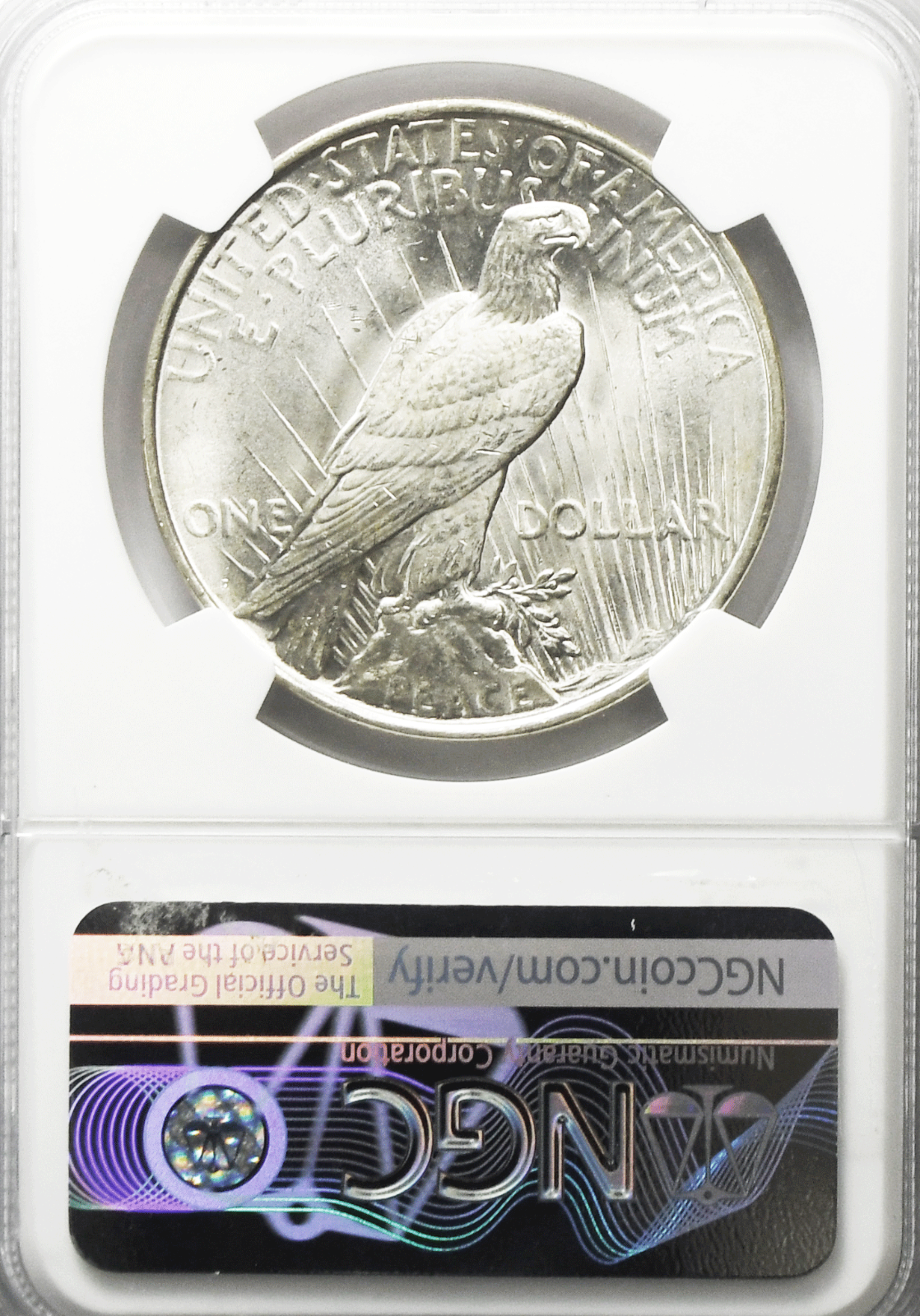 1927 D $1 Peace Silver One Dollar US NGC MS62 Denver VAM 2A