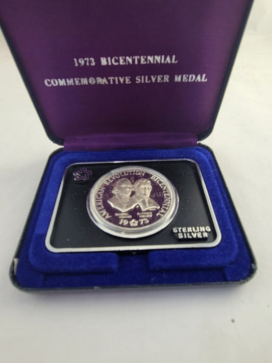 1973 American Revolution Bicentennial Commemorative 925 Sterling Proof Medal