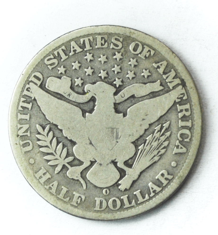 1904 O 50c Barber Silver Half Dollar Fifty Cents US New Orleans