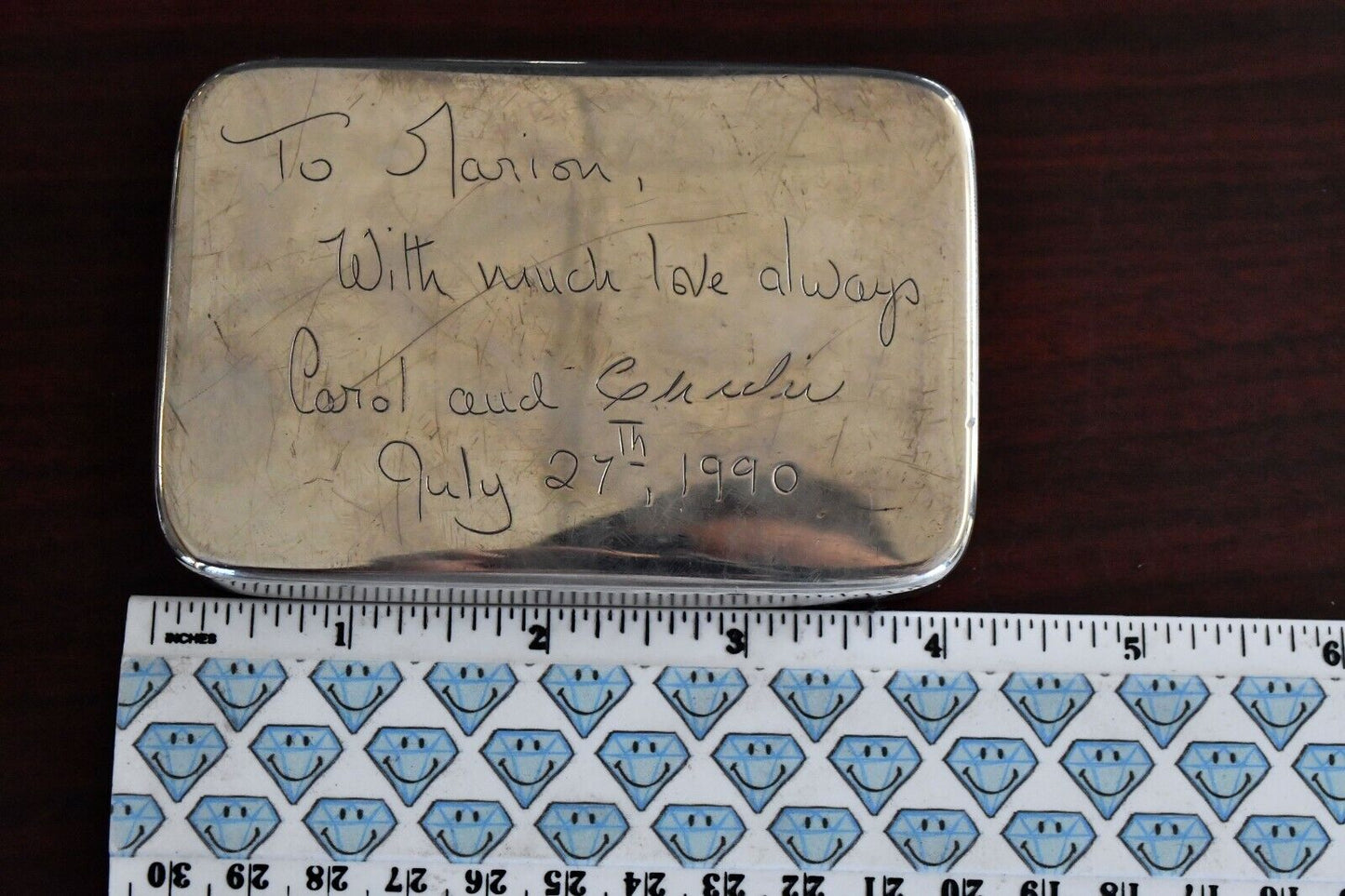 Tiffany & Co. Sterling Silver 925-1000 Vintage Heavy Paperweight 4" x 2 3/4"