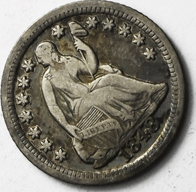 1848 O H10c Seated Liberty Silver Half Dime New Orleans