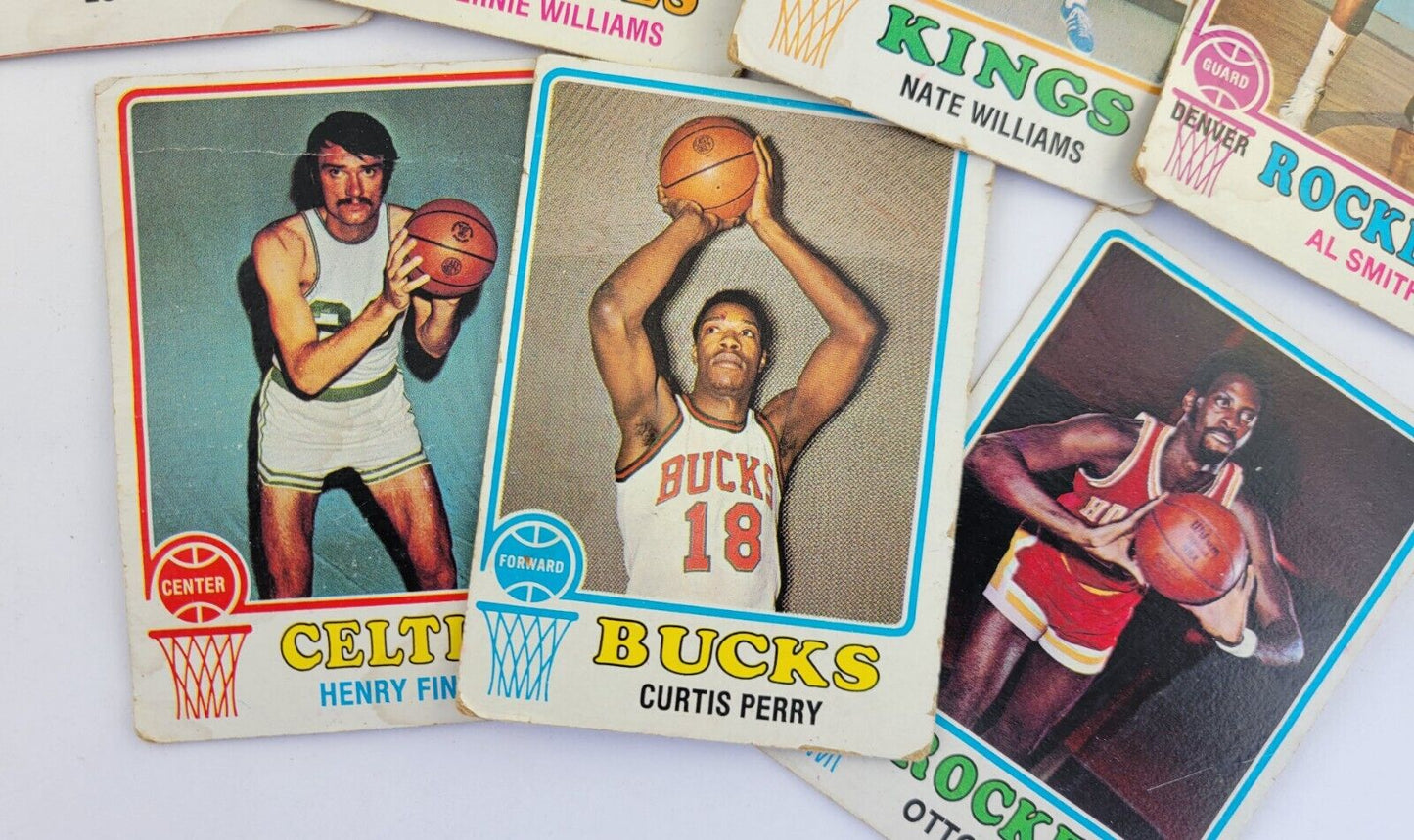 1970s Topps Basketball Lot of 10 Cards Williams, Rule, Smith, Moore, Reed, Love