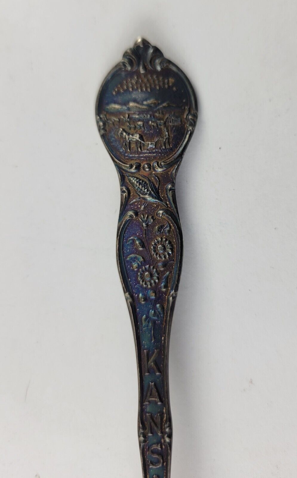 Sterling Silver Topeka Kansas 5 1/4" Souvenir Spoon Made By Shepard .58oz.