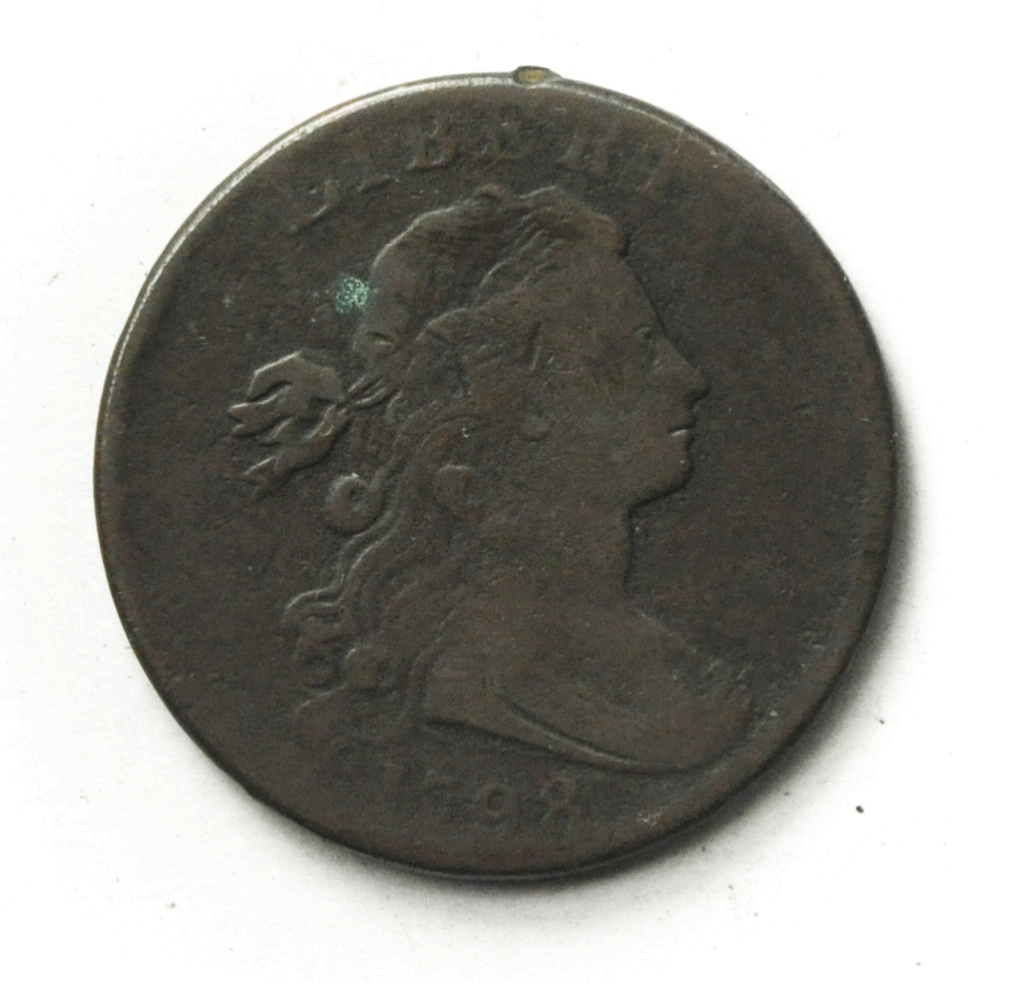 1798 1c Draped Bust Large Cent One Penny S-185