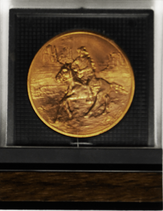 1979 John Wayne American Bronze Medal Uncirculated w Stand