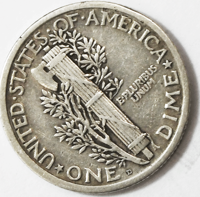 1924 D 10c Mercury Silver Dime Rare Ten Cents Denver