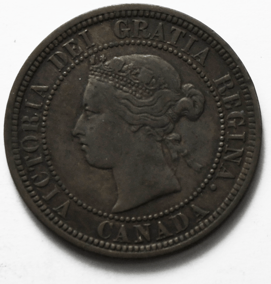 1881 H 1c Canada One Large Cent KM#3 Bronze