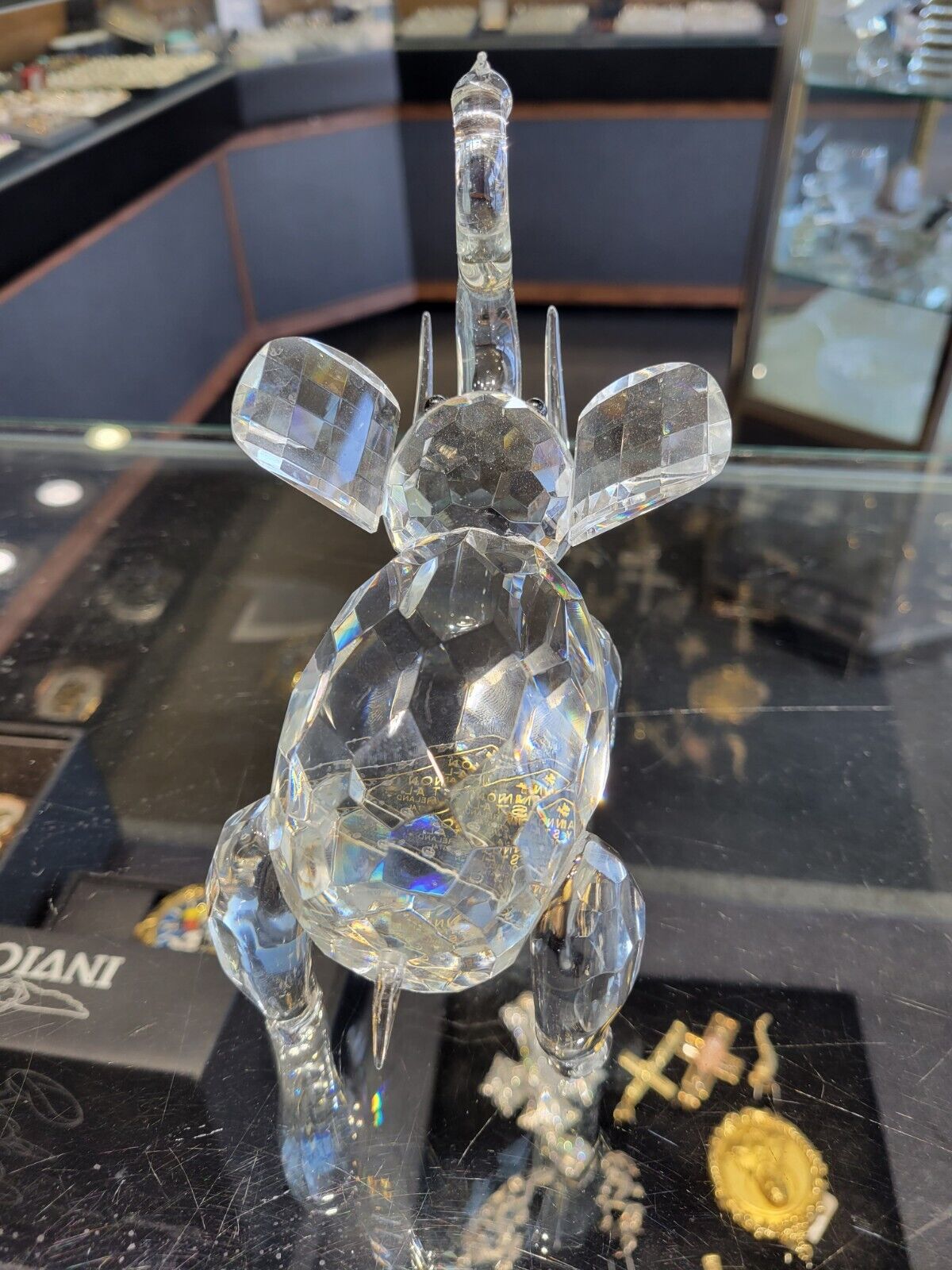 Godinger Shannon Crystal Elephant Sculpture #2533 Figurine 6" Tall Good Luck