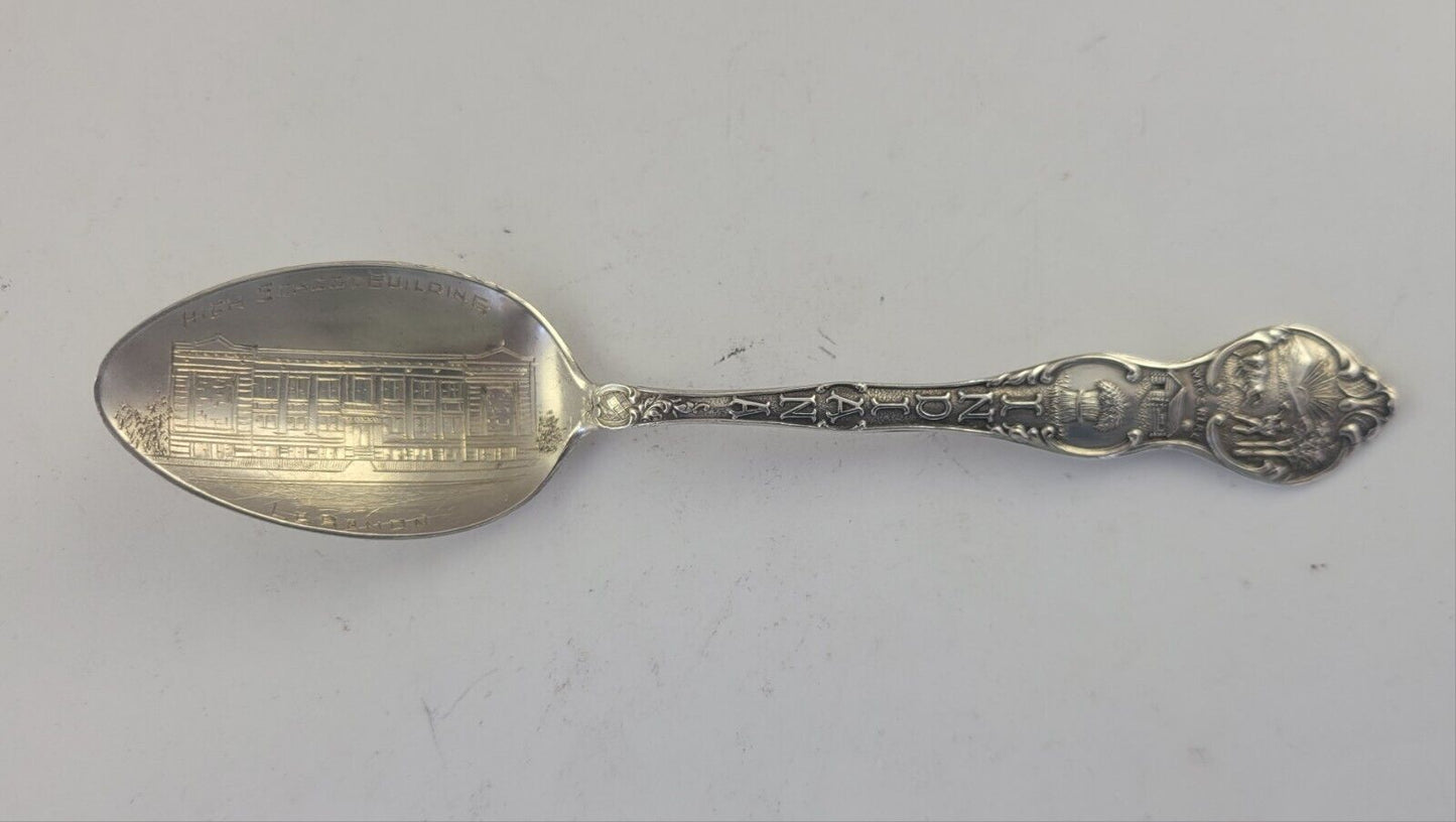 Lebanon Indiana High School Sterling 5 3/8" Souvenir Spoon .57oz. By Shepard