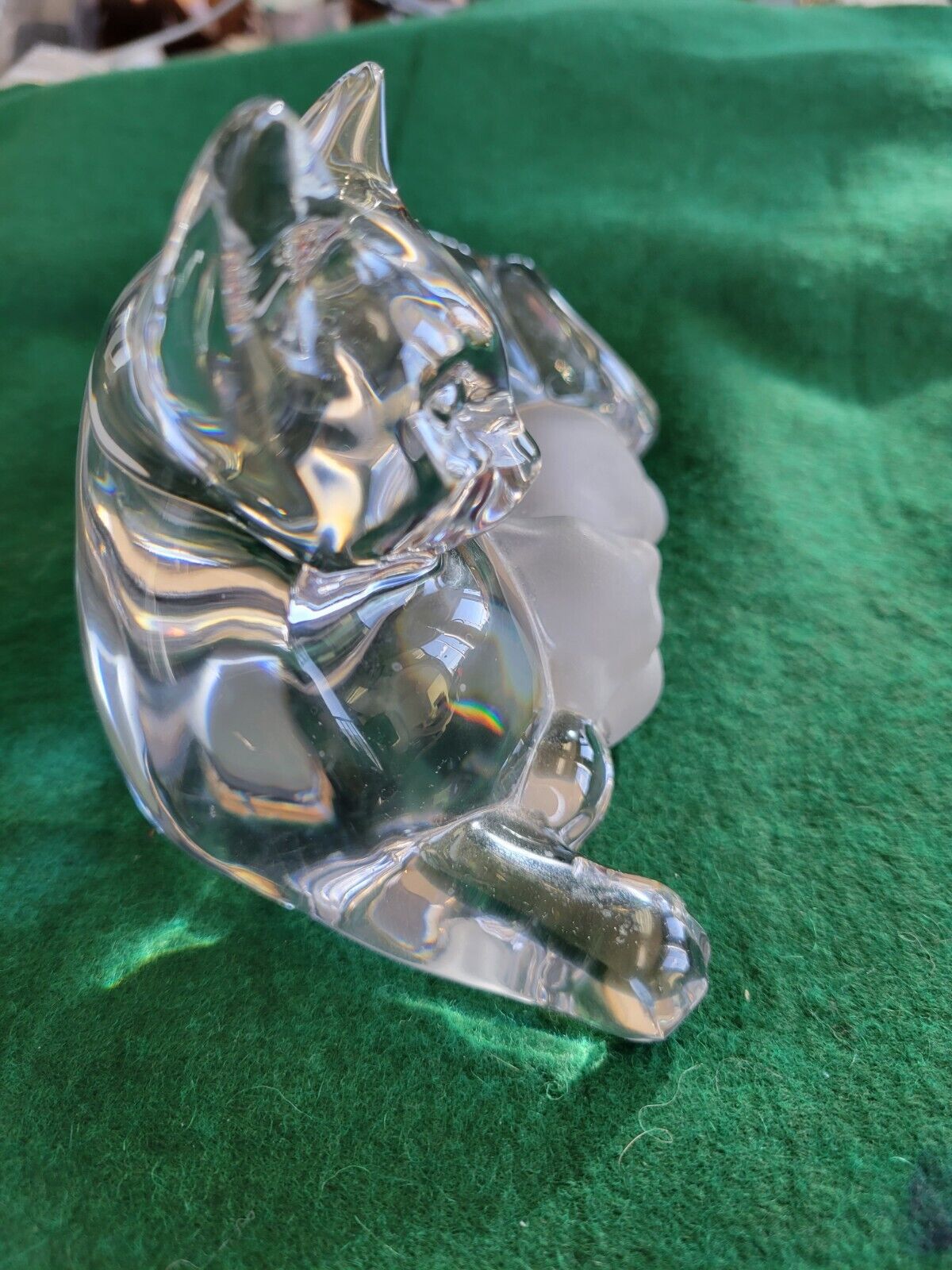 Lenox Crystal Kitty Cat with Kitte Figurine Full Lead Crystal 1st edition
