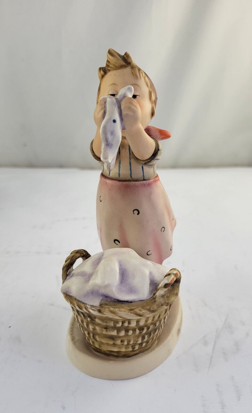 Goebel Hummel Porcelain Girl Laundry “Wash Day” #321 Figurine - TMK 4 Germany
