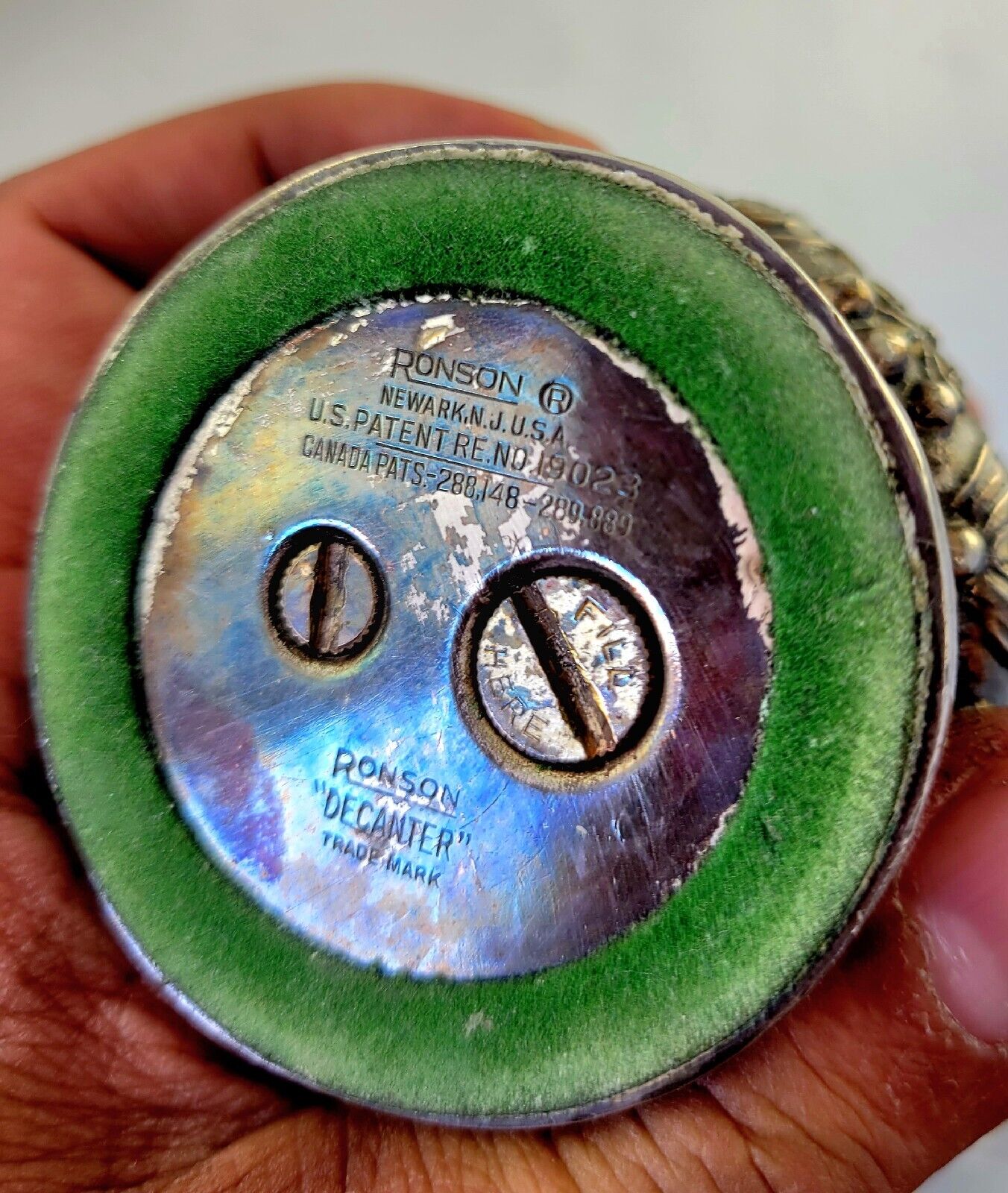 2 Pairs of Collectible Silver Plated Ronson Crown & Decanter Table Lighters