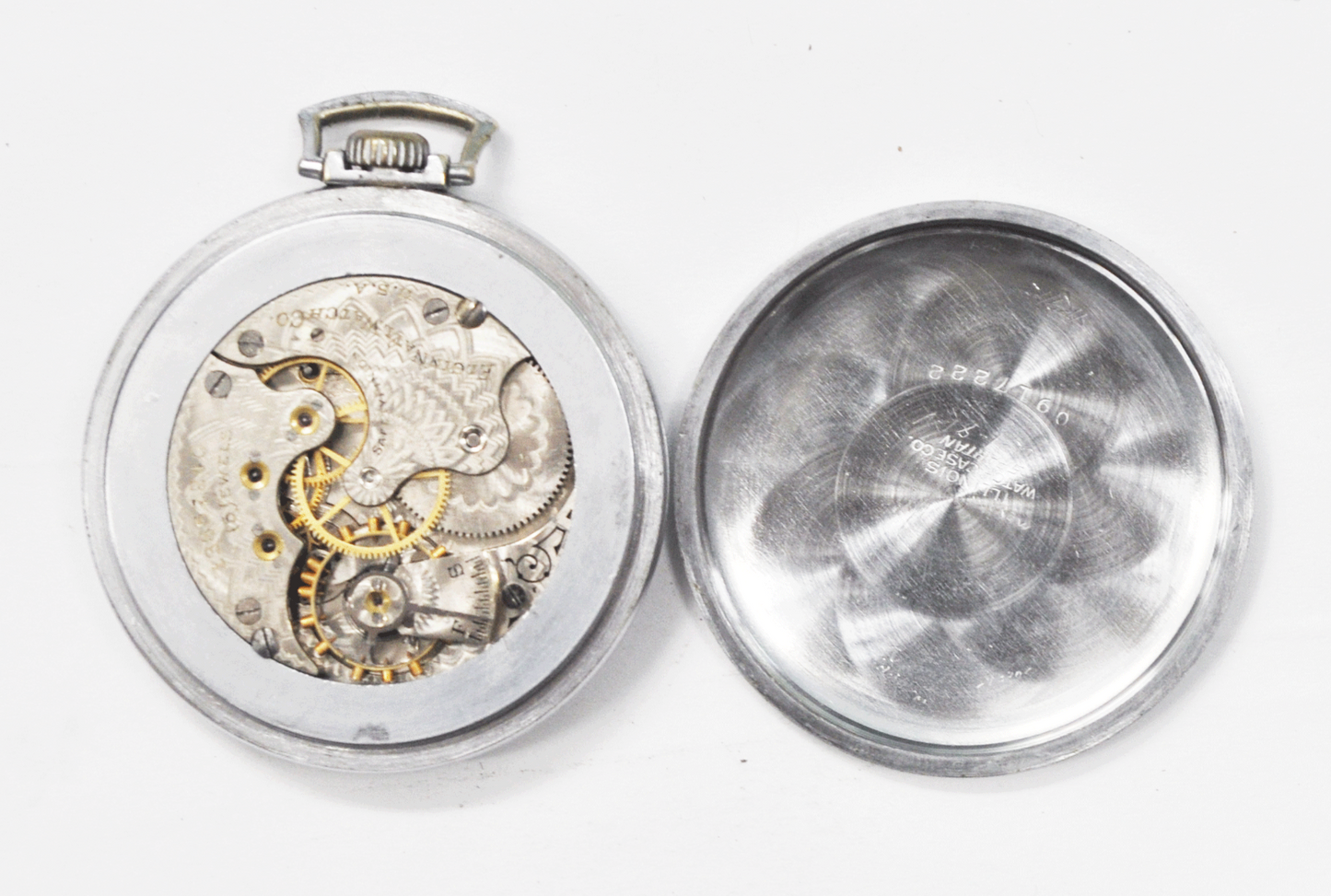 1909 Elgin Size 6 Grade 295 Pocket Watch Oversized Case 3 O'clock Second Hand