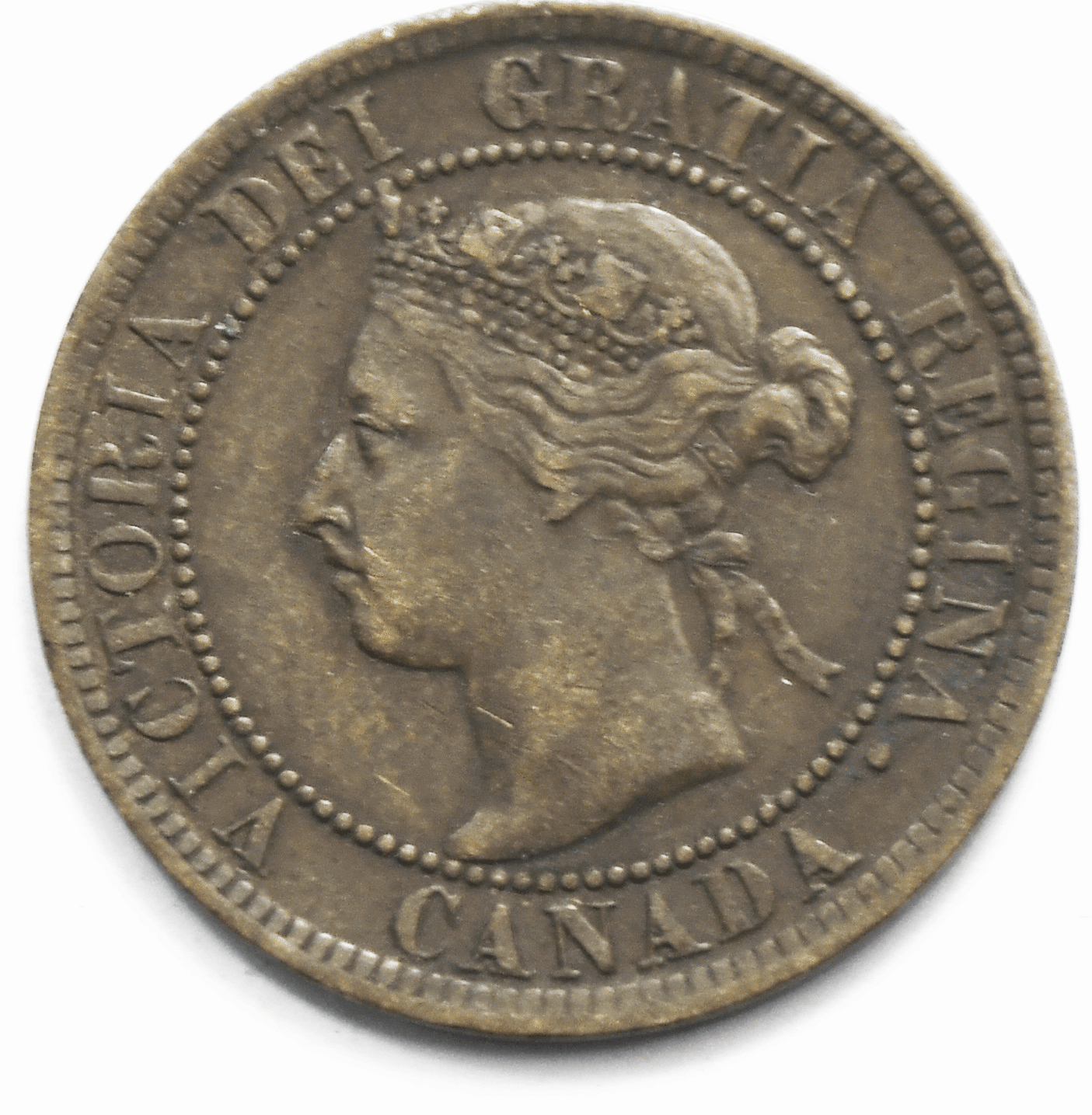 1894 1c Canada Large One Cent Penny KM#21  Bronze