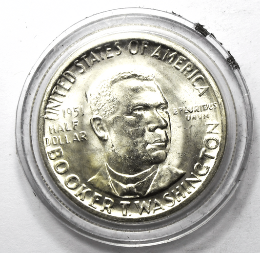 1951 50c Booker T Washington Commemorative Silver Half Dollar Uncirculated