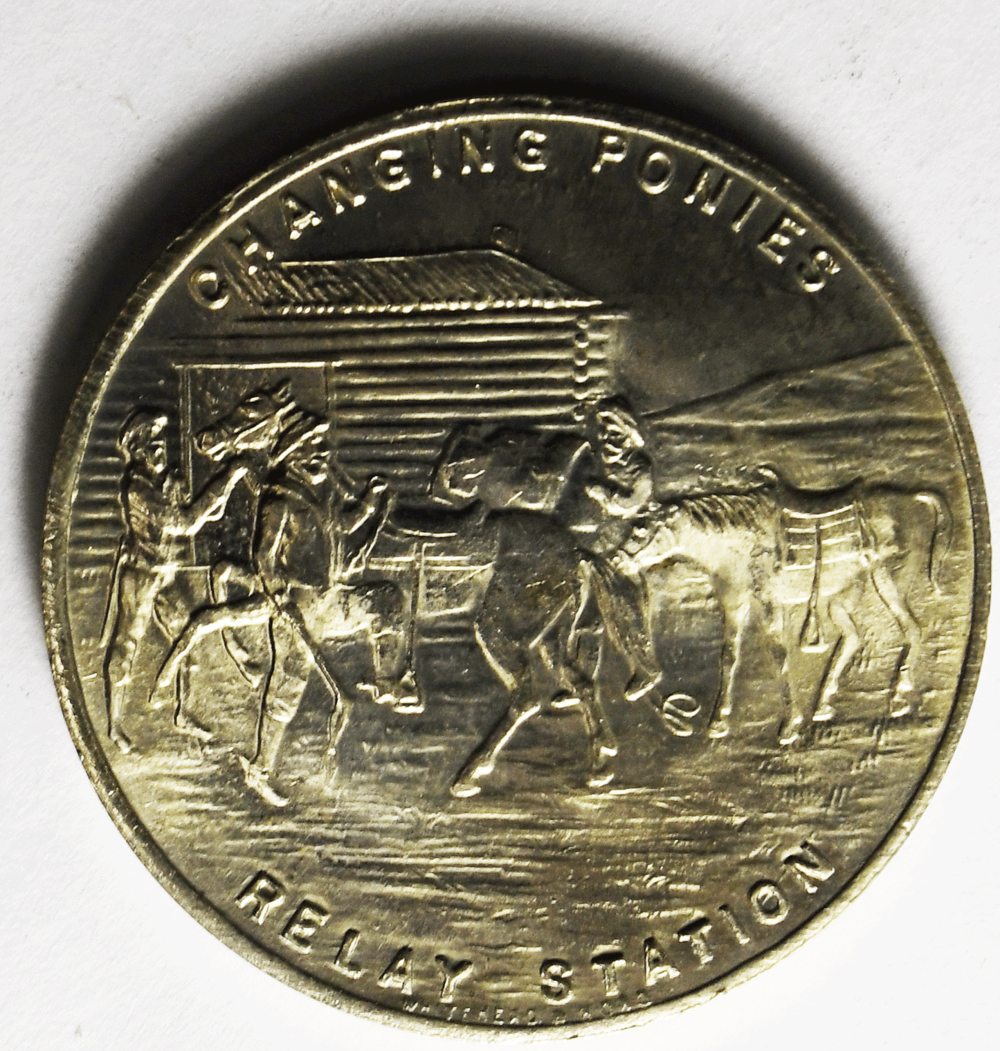 1935 Whitehead Hoag Pony Express Diamond Jubilee Relay Station Medal 32mm