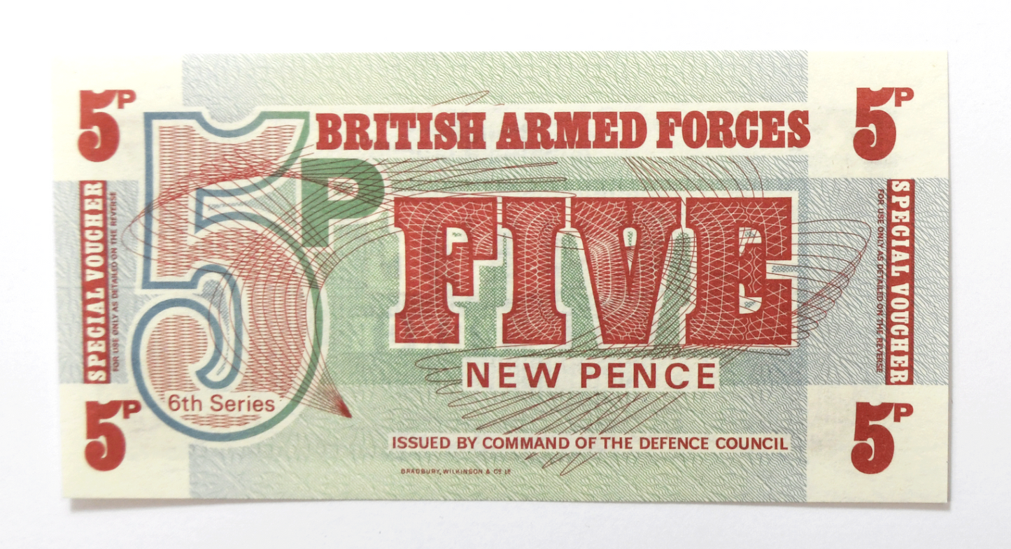 6th Series Great Britain British Armed Forces Five New Pence Uncirculated