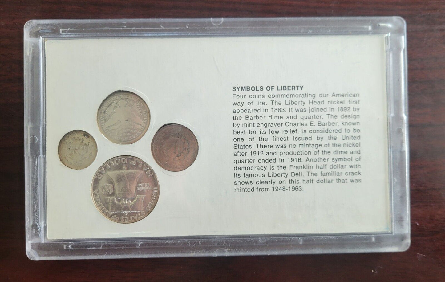 THE AMERICANA SERIES COIN SET Symbols Of Liberty Half, Quarter,  Dime,  Nickel