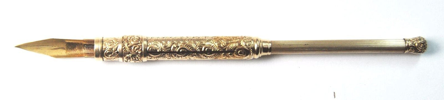 Mabie & Todd Gold Filled Fountain Dip Pen Slider and Screw Great Condition 7"