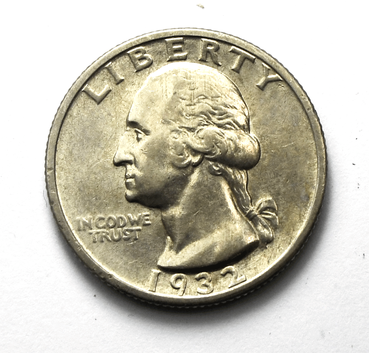 1932 S 25c Twenty Five Cents US Silver Quarter Dollar San Francisco AU