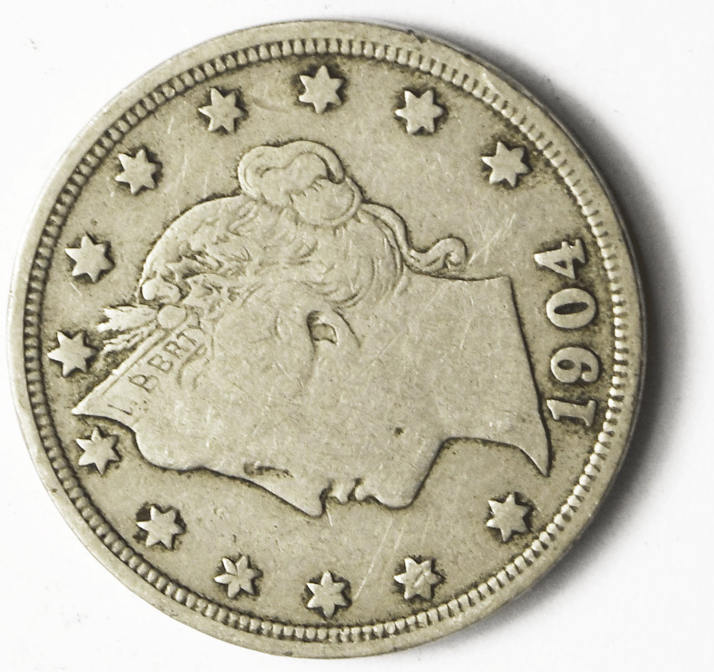 1904 5c V Liberty Nickel Five Cents Rare US Philadelphia