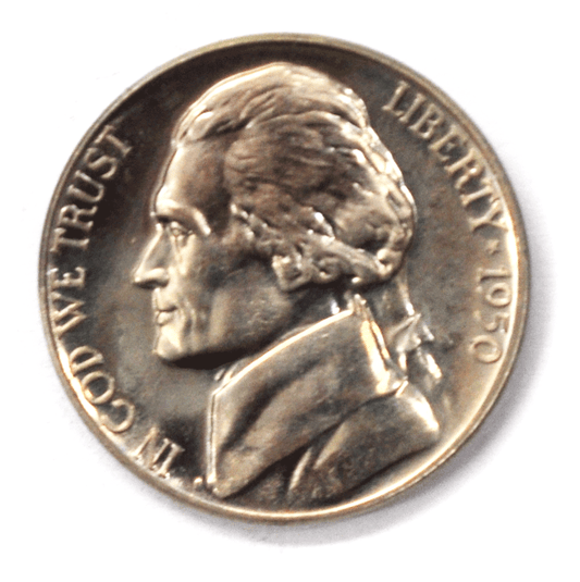 1950 5c Jefferson Proof Nickel Five Cents Gem Uncirculated Proof Rare