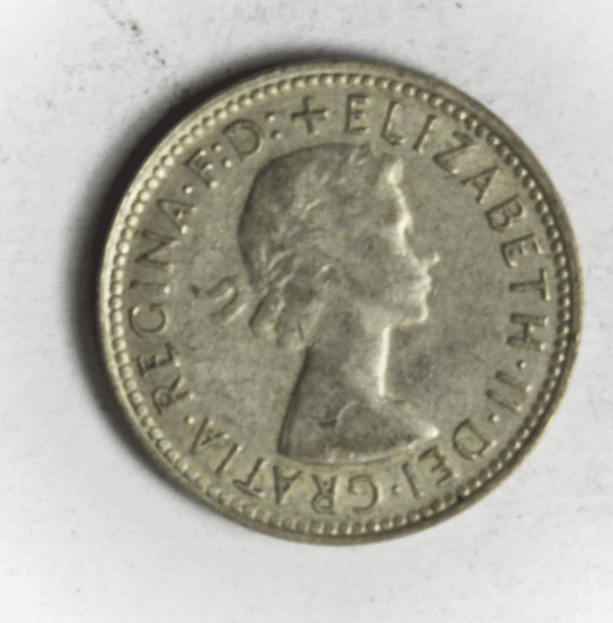 1962 m Australia Shilling Silver Coin KM# 59