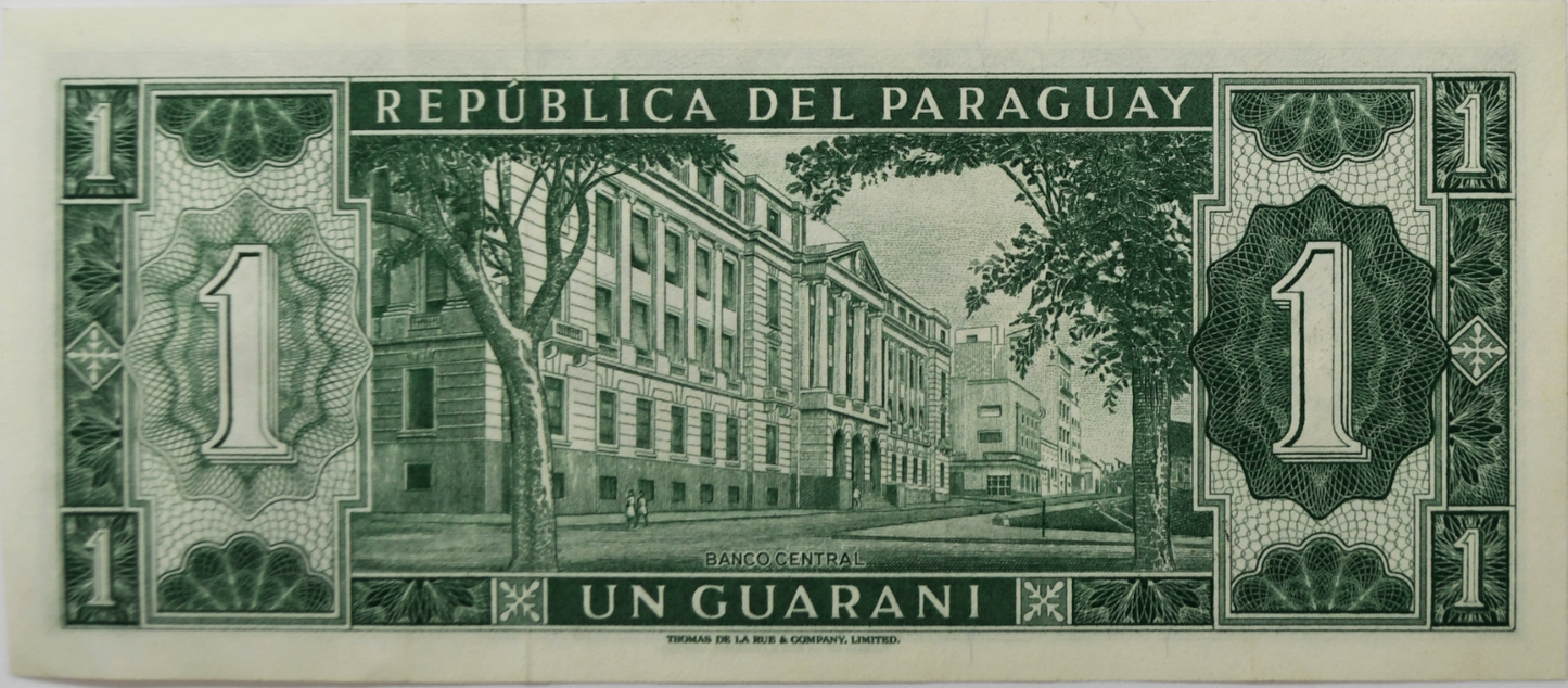 1952 Paraguay One Guarani Uncirculated Banknote