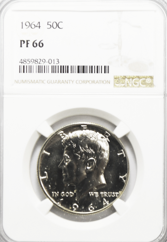 1964 50c Kennedy Half Dollar  Proof Clad Fifty Cents NGC PF66
