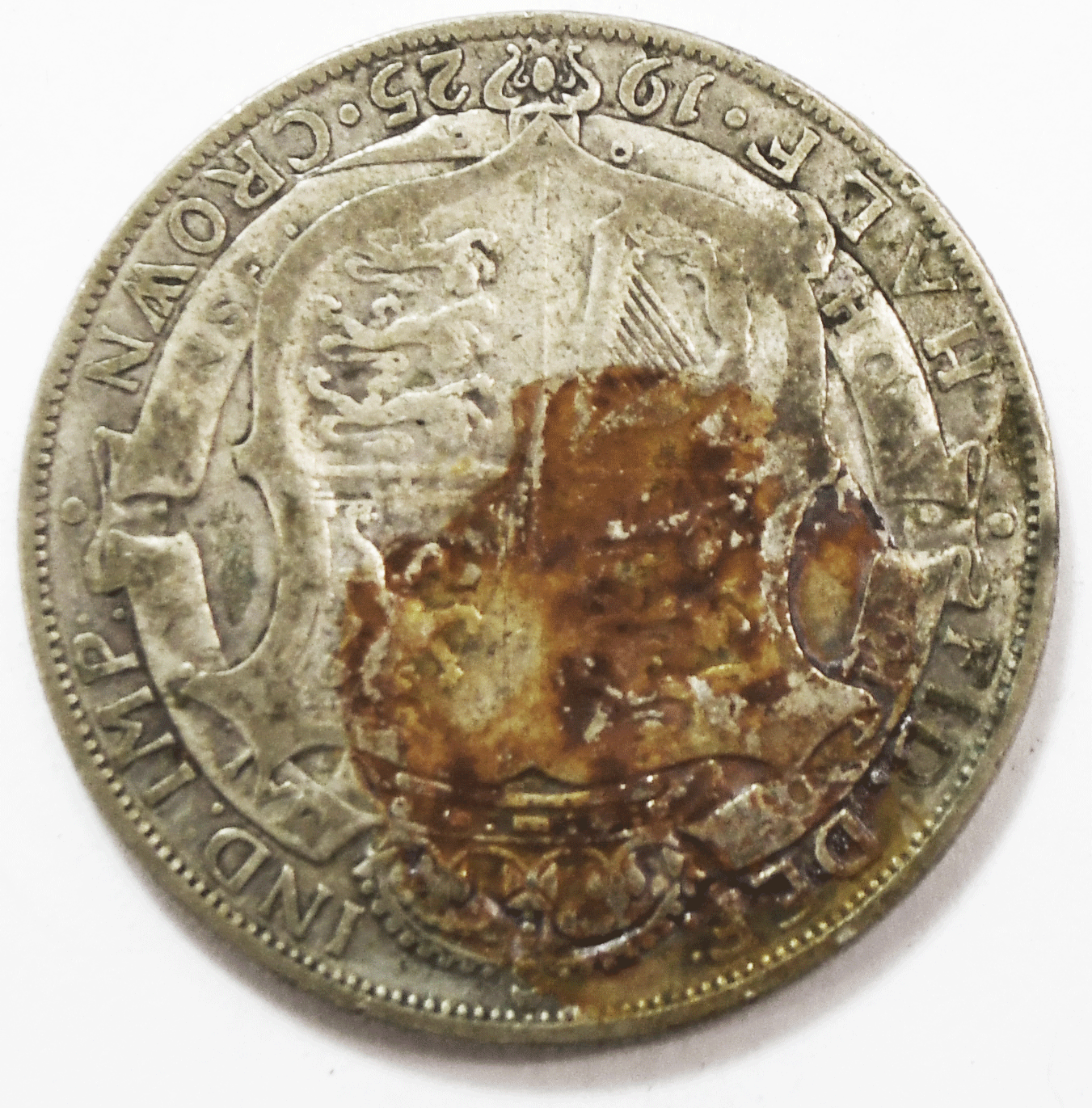 1925 Great Britain Half 1/2 Crown KM# 818.2 Silver Coin