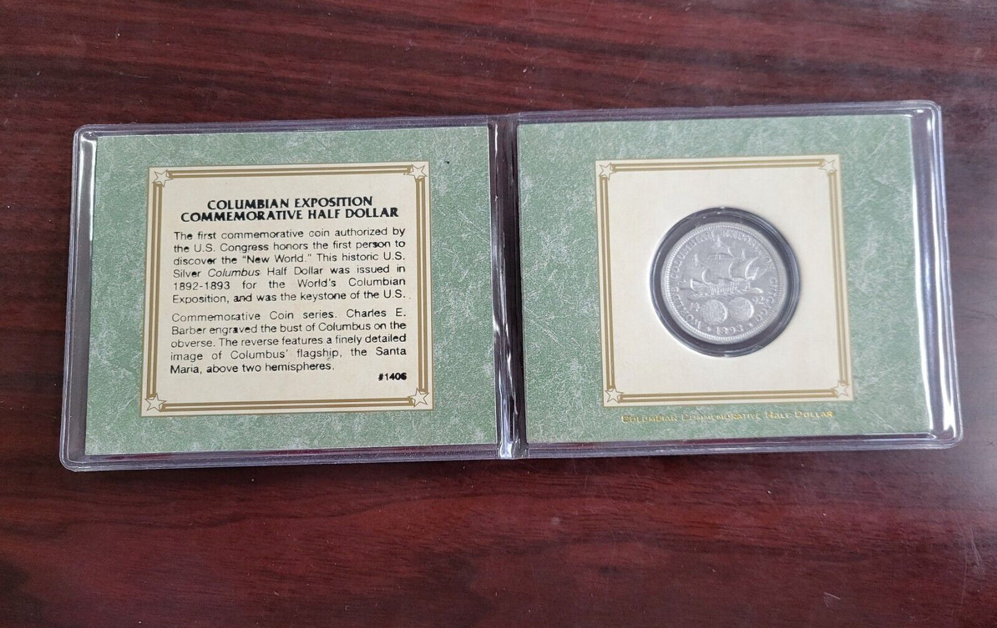 1893 American Historic Society Columbian Exposition Chicago Half Dollar