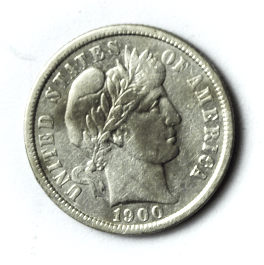 1900 10c Barber Silver Ten Cents Dime US Philadelphia
