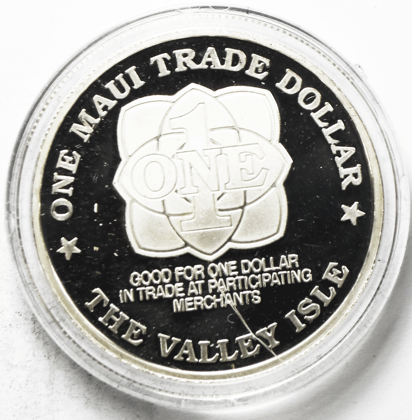 2001 Maui Trade Dollar Proof Silver 1oz .999 The Valley Isle