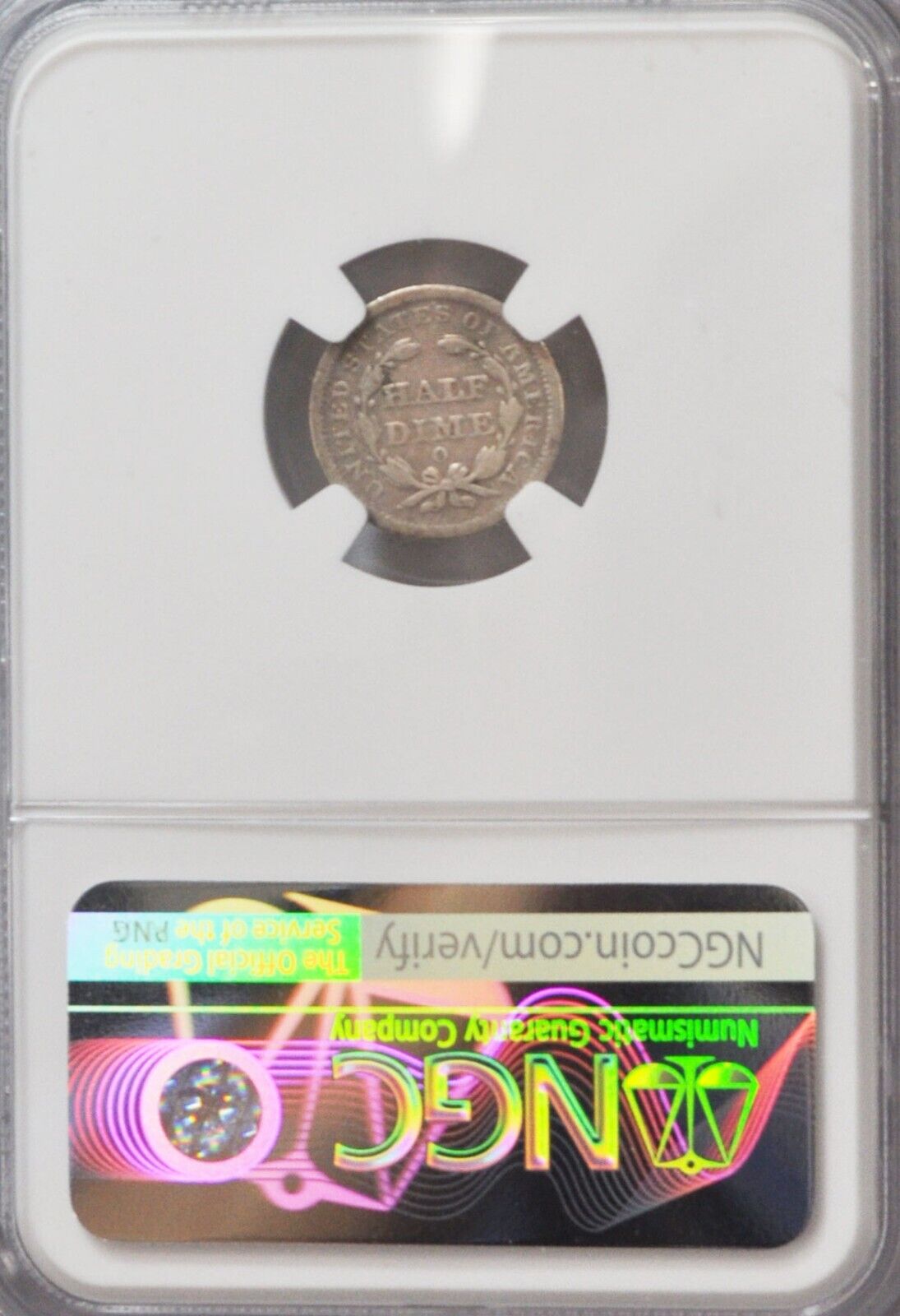 1841 O H10c Seated Liberty Silver Half Dime New Orleans NGC F12