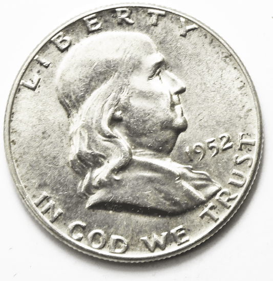 1952 50c Franklin Silver Half Dollar Fifty Cents Philadelphia AU