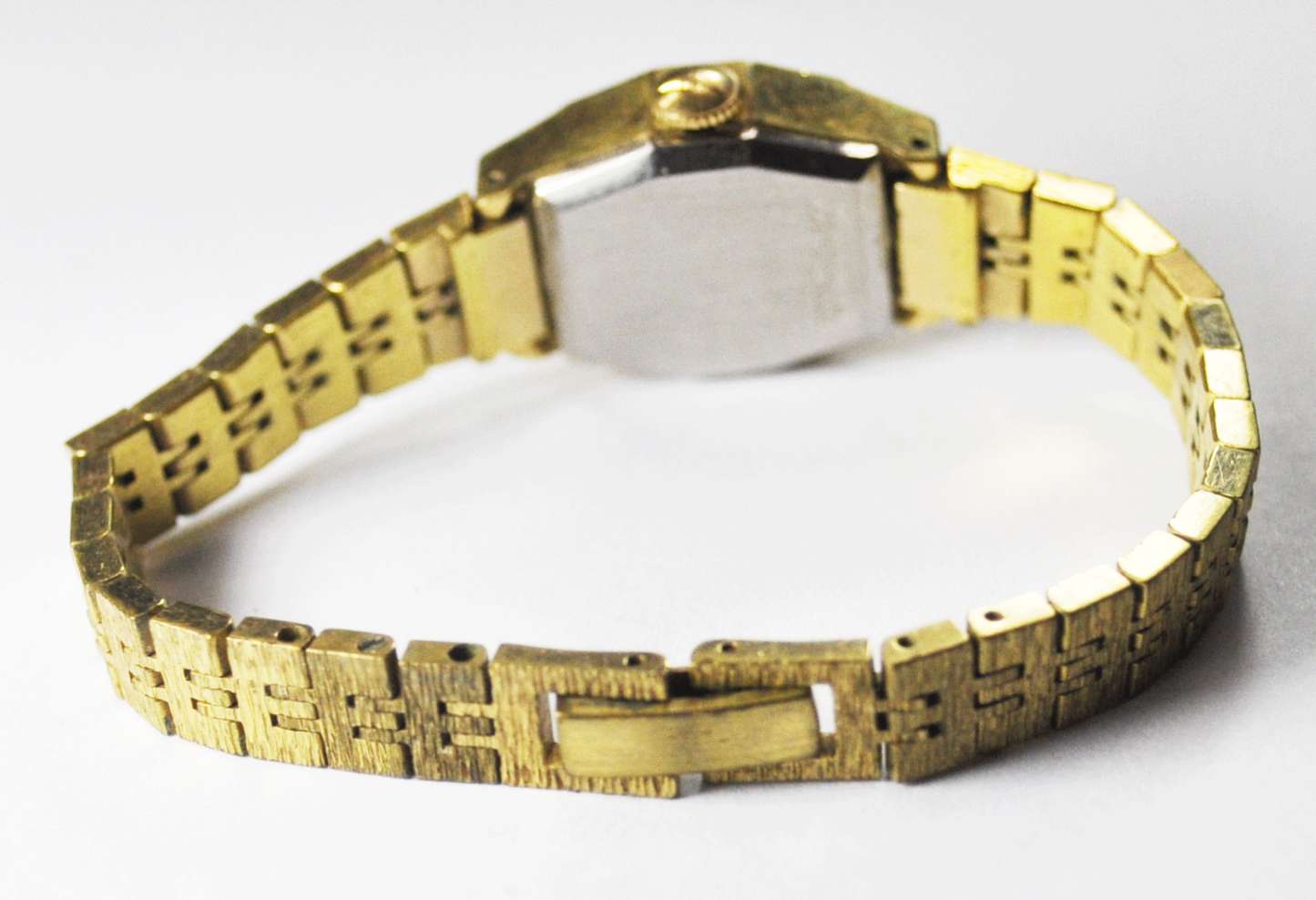 Vintage Wittnauer 2005 5k Metallic Brown Dial Wristwatch Gold Tone 18mm NR