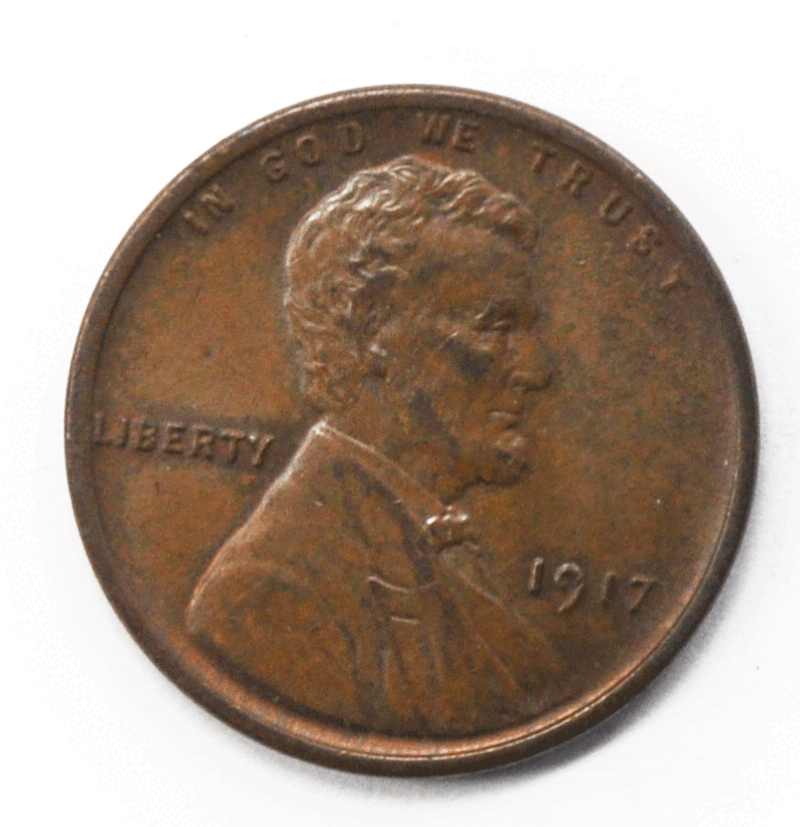1917 1c Lincoln Wheat Penny One Cent Philadelphia US Coin