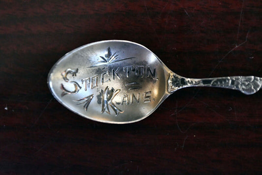 Stockton Kansas Souvenir Spoon by Paye & Baker 4" Sterling Silver .19 oz.