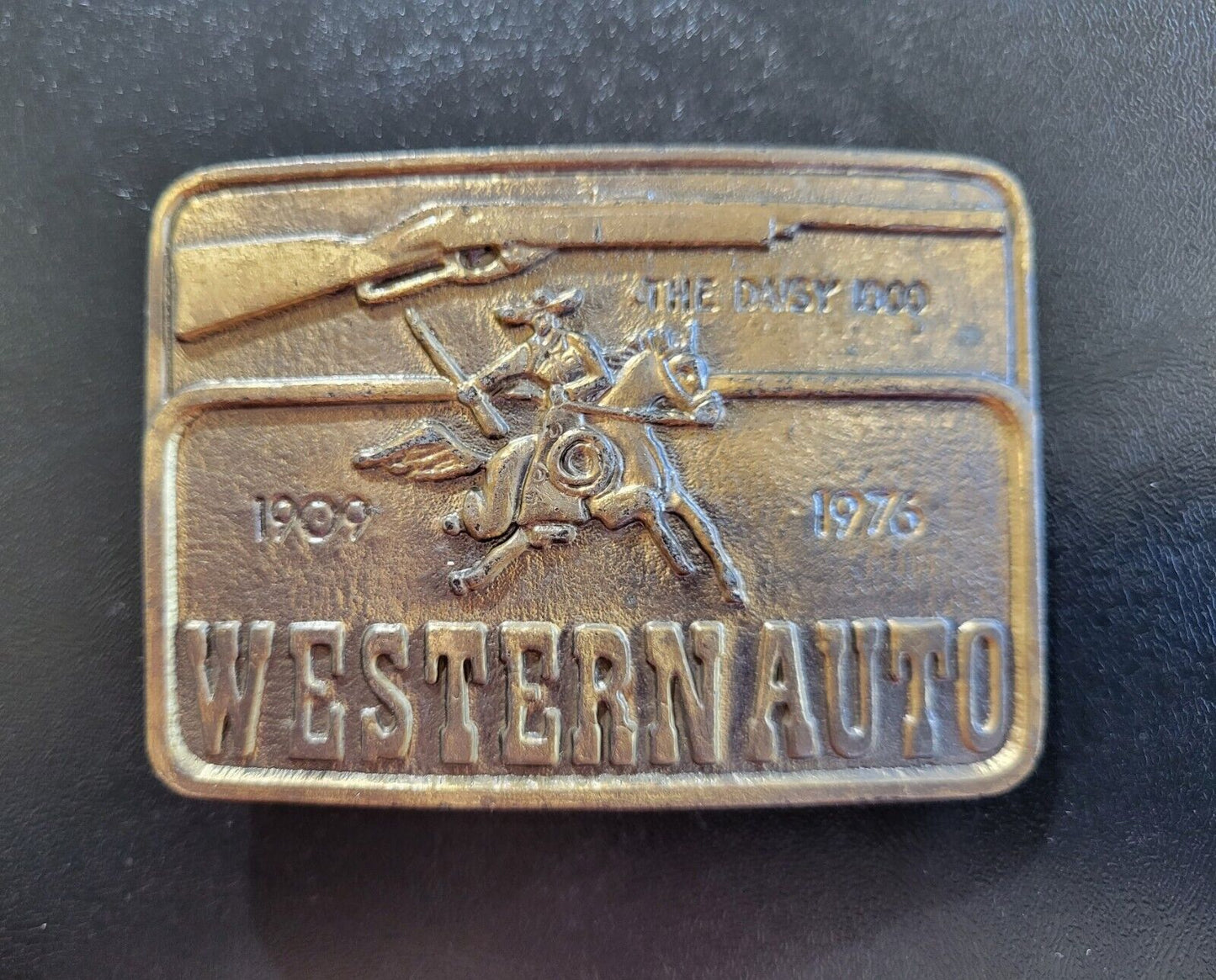 Vintage Western Auto Belt Buckle 1909-1976 Daisy 1000 Astamar Boston