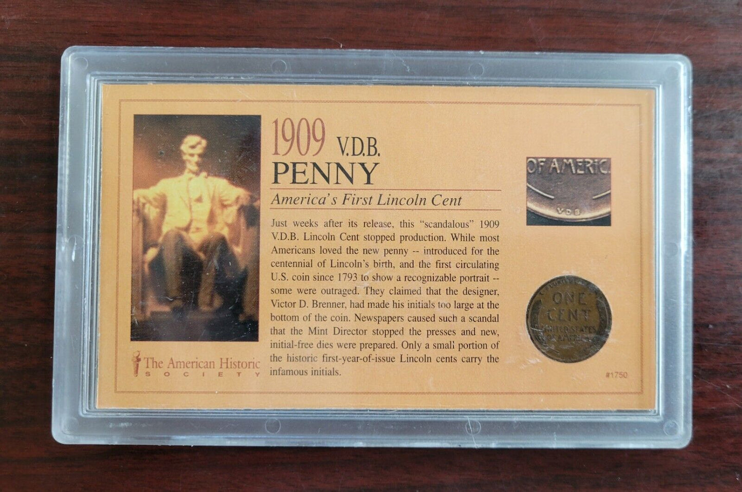 A "scandalous" Coin: The 1909 VDB Penny America's First Lincoln Cent The Story