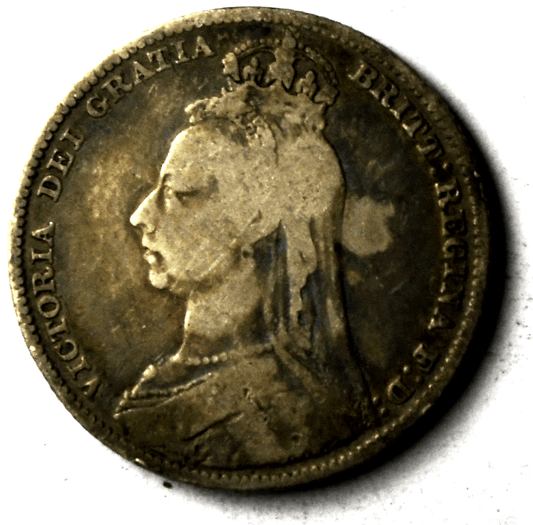 1892 Great Britain One Shilling Silver Coin KM# 774