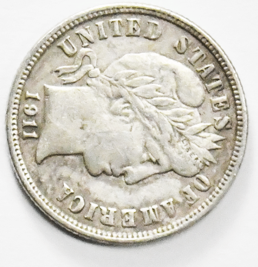 1911 D 10c Barber Silver Dime Rare Ten Cents Denver