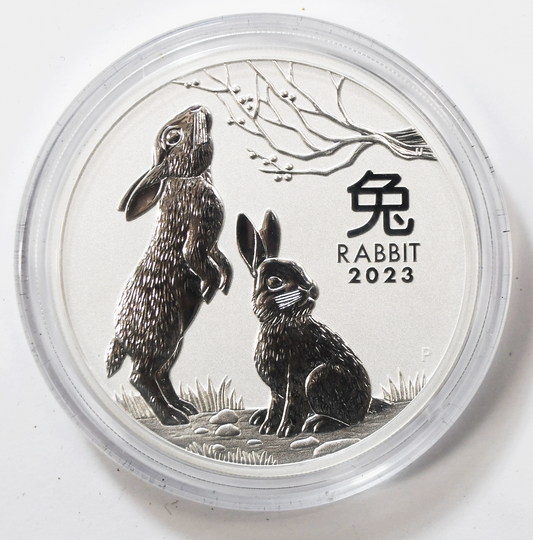 2023 $8 Australia Silver Rabbit 5oz .9999 Lunar Coin Gem Uncirculated