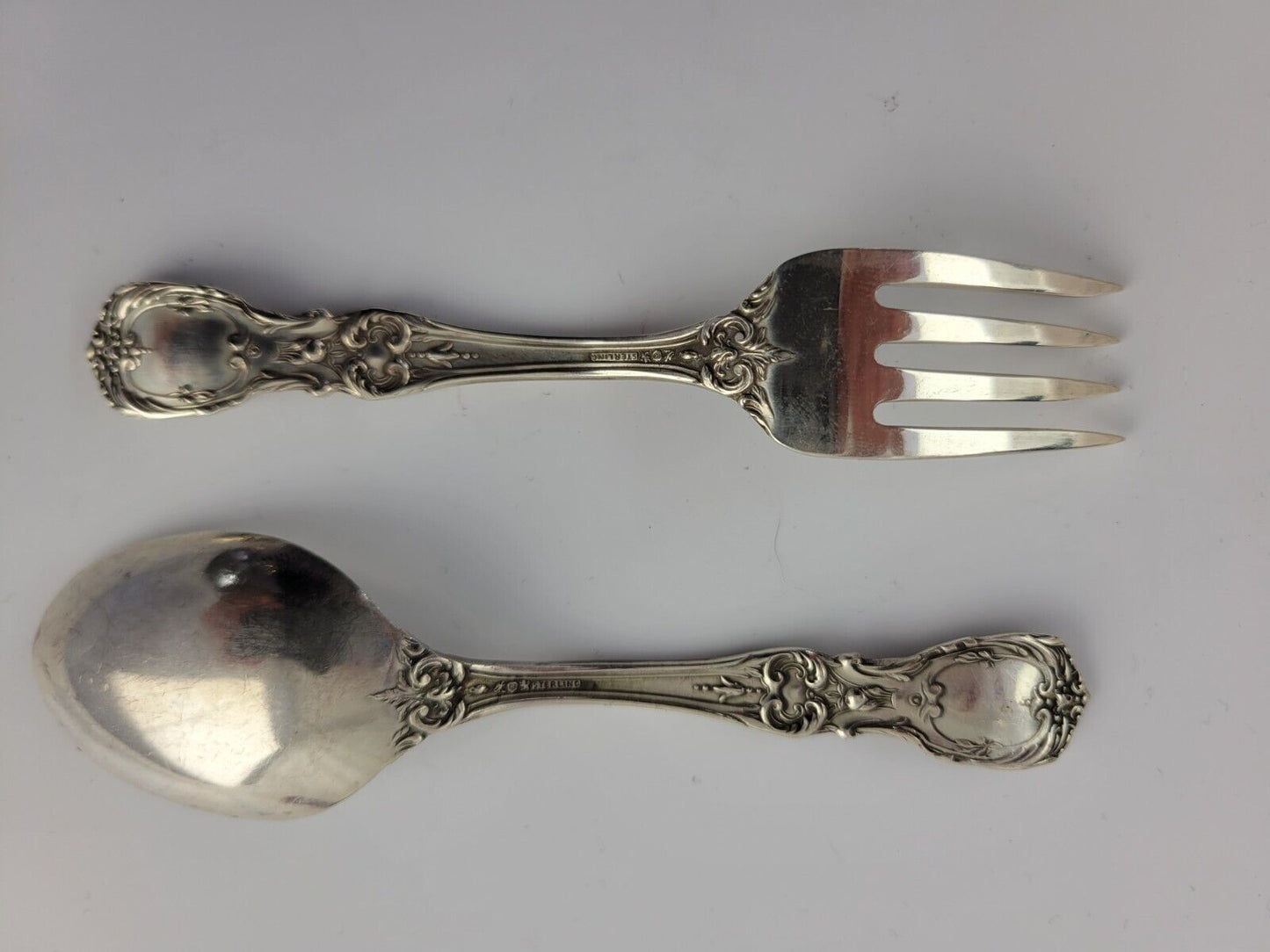Francis I by Reed & Barton Old Mark Sterling Silver 2Pc Baby Set 1.3oz.