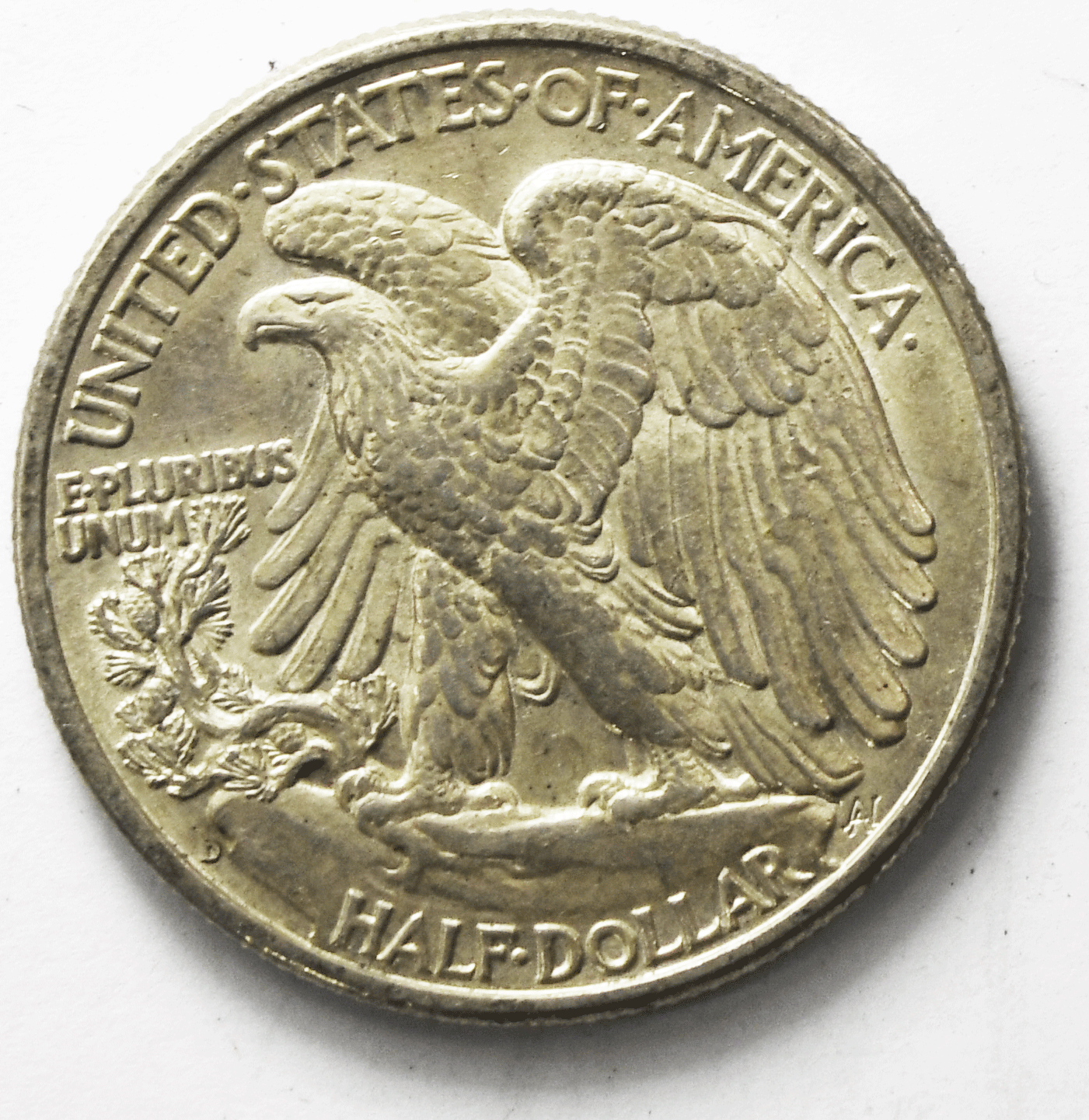 1939 D 50c Walking Liberty Silver Half Dollar Fifty Cents Denver AU
